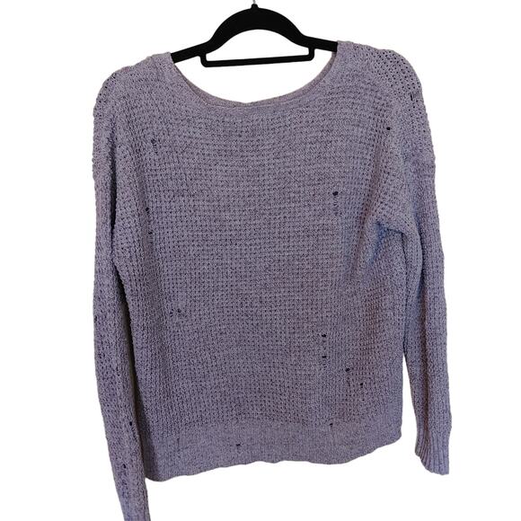 American Eagle Light Purple NWT NEW Distressed Top Sweater Size Small Soft - Picture 2 of 11